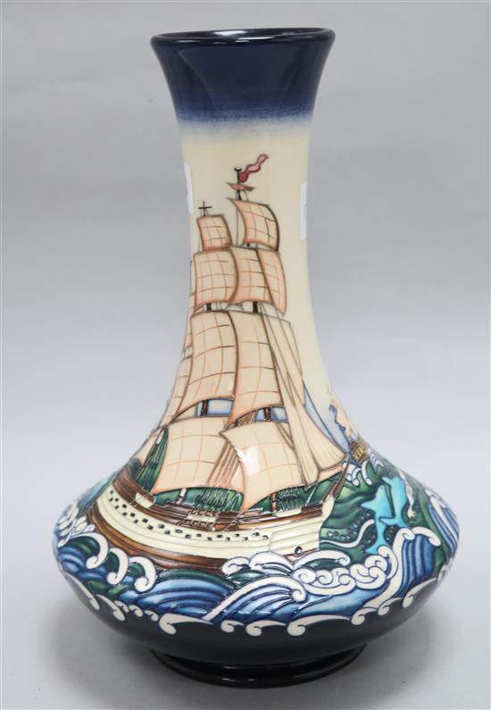 Paul Hilditch for Moorcroft. A ship vase